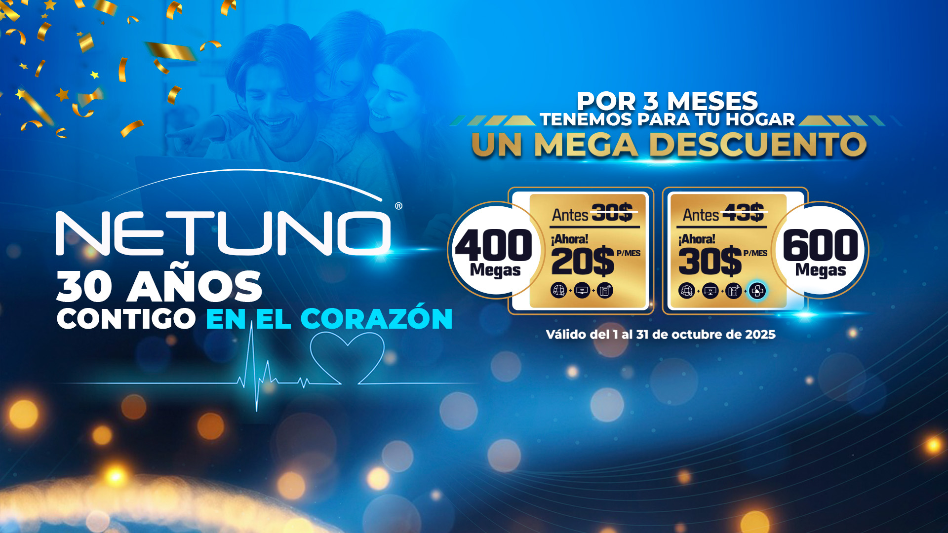 Campaña de descuento Octubre 2025 NetUno